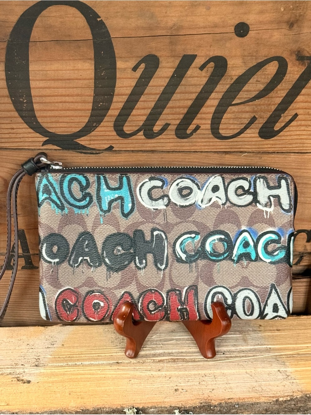 Coach X Mint + Serf Large Corner Zip Wristlet